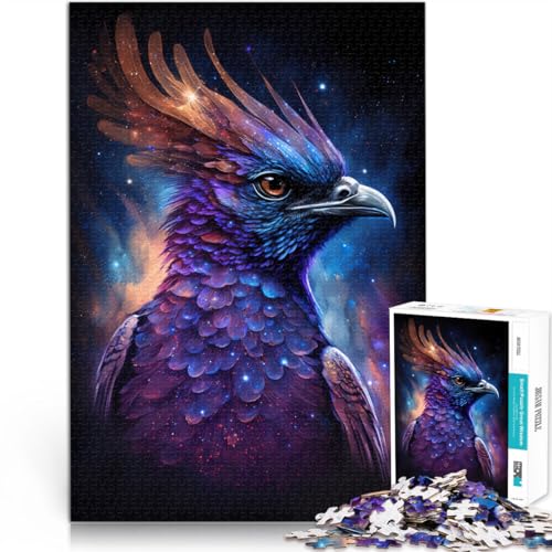 1000-teiliges Puzzle für Erwachsene, Phoenix Bird Galaxy-Quizspiel, Herausforderung der Gehirnintelligenz, süchtig machendes Spielzeug, 19,7 x 29,5 Zoll, für 14-Jährige von SYUNFEI