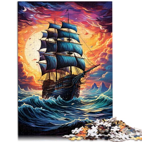 Puzzle für Erwachsene, 1000 Teile, Piratenschiff, Stressabbau, ganze Familie, 50 x 75 cm, für Teenager ab 14 Jahren von SYUNFEI