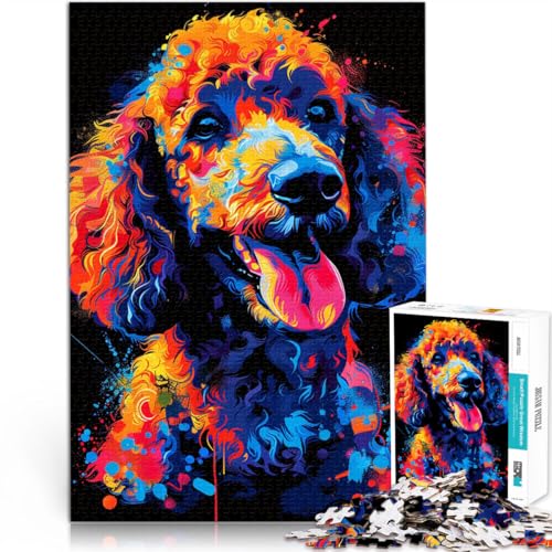 Puzzle für Erwachsene, 1000 Teile, Pudel-DJ, Neon, Denksportaufgabe, 50x75 cm, Weihnachtspuzzle, Geschenke, geeignet für Teenager ab 14 Jahren von SYUNFEI