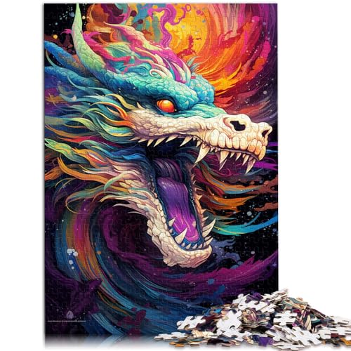 Puzzle für Erwachsene und Kinder, Retro-Drache, 1000-teiliges Puzzle für Erwachsene, 50 x 75 cm, Holzbrettpuzzle für Erwachsene und Kinder ab 14 Jahren, Spielzeug, Denkspiel Puzzle für Erwachsene und Kinder, Retro-Drache, 1000-teiliges Puzzle für Erwachsene, 50 x 75 cm, Holzbrettpuzzle für Erwachsene und Kinder ab 14 Jahren, Spielzeug, Denkspiel von SYUNFEI