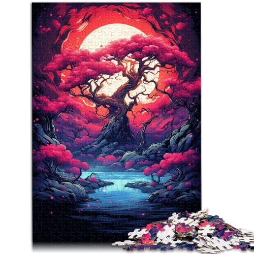 Puzzle für Erwachsene, 1000 Teile, Sakura-Baum unter Vollmond, Spielzeug, Lernspiele, Stressabbau, Geschenkideen,38x52cm Puzzle für Erwachsene, 1000 Teile, Sakura-Baum unter Vollmond, Spielzeug, Lernspiele, Stressabbau, Geschenkideen,38x52cm von SYUNFEI