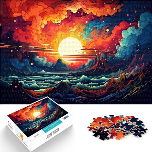 1000-teiliges Puzzle für Erwachsene, Sonnenuntergangslandschaft, Lernspielzeug für die Heimdekoration, 26x38cm, für Teenager ab 14 Jahren 1000-teiliges Puzzle für Erwachsene, Sonnenuntergangslandschaft, Lernspielzeug für die Heimdekoration, 26x38cm, für Teenager ab 14 Jahren von SYUNFEI