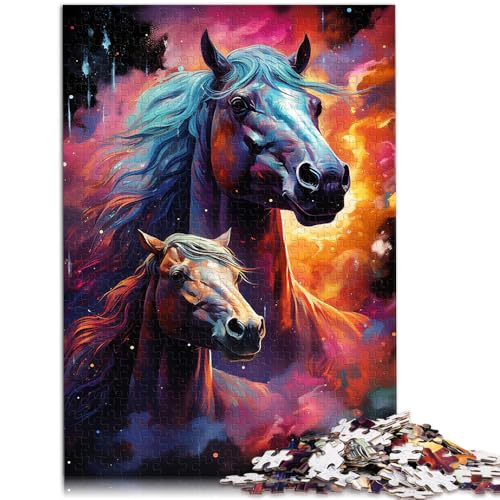 1000-teiliges Puzzle für Erwachsene, Sternenhimmel, Pferd, Quizspiel, 19,7 x 29,5 Zoll, anspruchsvolles Puzzlespiel und Familienspiel 1000-teiliges Puzzle für Erwachsene, Sternenhimmel, Pferd, Quizspiel, 19,7 x 29,5 Zoll, anspruchsvolles Puzzlespiel und Familienspiel von SYUNFEI
