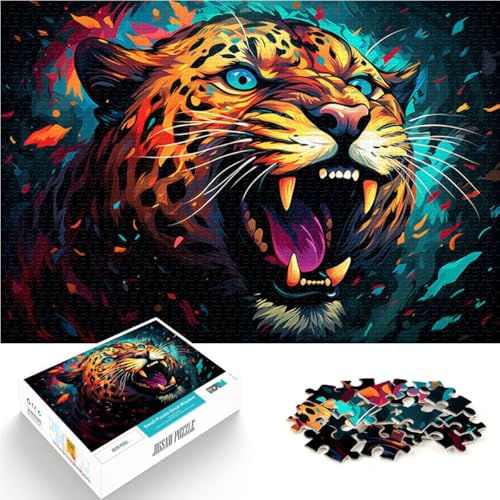Puzzle für Erwachsene und Kinder, Tierpuzzle mit Gepardenmotiv, 1000 Teile, 50 x 75 cm, Holzbrettpuzzle, pädagogisches Spielzeug zum Stressabbau Puzzle für Erwachsene und Kinder, Tierpuzzle mit Gepardenmotiv, 1000 Teile, 50 x 75 cm, Holzbrettpuzzle, pädagogisches Spielzeug zum Stressabbau von SYUNFEI