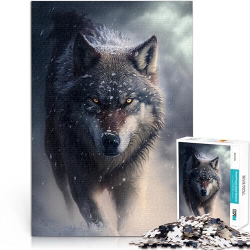 Puzzle für Erwachsene, 1000 Teile, Tieruniversum, Wolf, Heimdekoration, Puzzlespielzeug, 19,7 x 29,5 Zoll, Weihnachtspuzzle, Geschenke für Teenager ab 14 Jahren von SYUNFEI