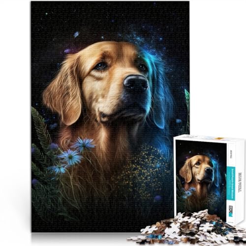 1000-teiliges Puzzle für Erwachsene, Weltraum-Golden Retriever-Spielzeug, Lernspiele, Stressabbau, tolle Geschenke und Spielzeuge, 14,96 x 20,47 Zoll 1000-teiliges Puzzle für Erwachsene, Weltraum-Golden Retriever-Spielzeug, Lernspiele, Stressabbau, tolle Geschenke und Spielzeuge, 14,96 x 20,47 Zoll von SYUNFEI