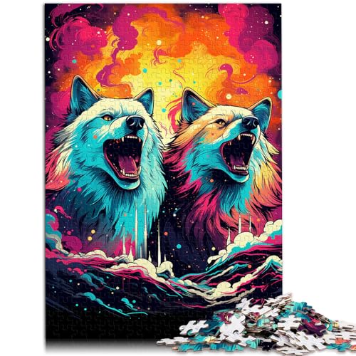 Puzzle für Erwachsene und Kinder, Wölfe, 2000 Teile, Puzzle für Erwachsene, 70 x 100 cm, graue Kartenpuzzles für Teenager und Erwachsene, Weihnachtspuzzle, Geschenke von SYUNFEI