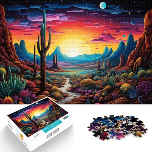 Puzzle für Erwachsene, 1000 Teile, Wüstensonnenuntergang, Stressabbau, ganze Familie, 50 x 75 cm, für Teenager ab 14 Jahren Puzzle für Erwachsene, 1000 Teile, Wüstensonnenuntergang, Stressabbau, ganze Familie, 50 x 75 cm, für Teenager ab 14 Jahren von SYUNFEI