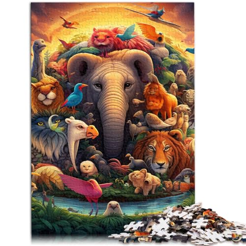 Puzzle 1000 Teile für Erwachsene, Afrikanische Tiere, Puzzle, Wanddekoration, Geburtstagsgeschenk, Geschenke, 19,7 x 29,5 Zoll, für Teenager ab 14 Jahren von SYUNFEI