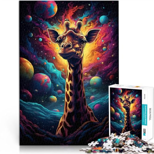 1000-teiliges Puzzle für Erwachsene, Giraffen-Weltraumspiel, Spielzeug, Lernspiel für Geburtstag, Weihnachten,50x75cm, für Teenager ab 14 Jahren von SYUNFEI
