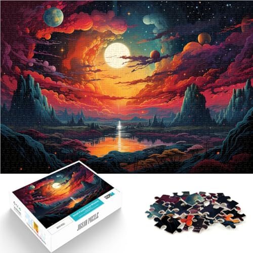 2000-teiliges Puzzle für Erwachsene, Szene unter dem Planeten, Lernspielzeug, stärkt die Liebe zwischen Paaren, 70 x 100 cm von SYUNFEI