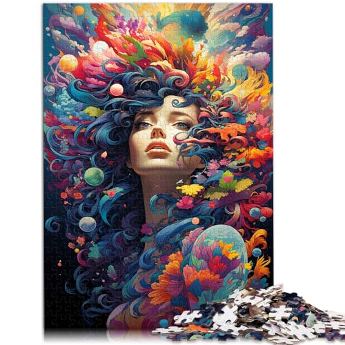 Puzzle für Erwachsene und Kinder, schöne Frau, 1000 Teile, für Erwachsene, 50 x 75 cm, Holzbrett-Puzzle, anspruchsvolles Spiel von SYUNFEI