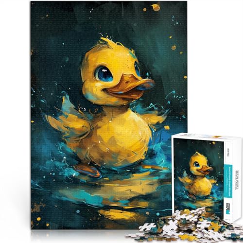 1000-teiliges Puzzle für Erwachsene, süße kleine gelbe Ente, Familienunterhaltungsspielzeug, Künstlersammlung, bildende Kunst, 19,7 x 29,5 Zoll von SYUNFEI