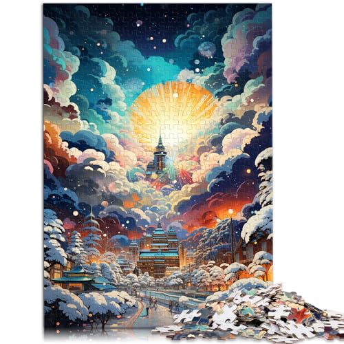 2000-teiliges Puzzle für Erwachsene, verschneite Landschaft, Wanddekoration, stärkt die Liebe zwischen Paaren, 70 x 100 cm von SYUNFEI