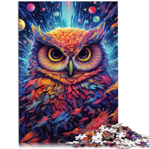 Puzzle für Erwachsene, 1000 Teile, Eule aus dem Weltall, Quizspiel, einzigartige Geburtstags, 38x52cm, für Teenager ab 14 Jahren von SYUNFEI