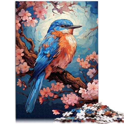 1000-teiliges Puzzle für Erwachsene, Blauvogel und Blumen, Lernspielzeug, 26x38cm, für Teenager ab 14 Jahren von SYUNFEI
