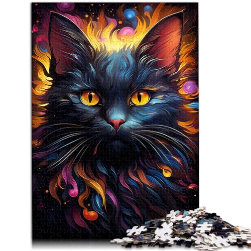 2000-teiliges Puzzle für Erwachsene, Schwarze Katze, Lernspielzeug, Weihnachtswunschliste mit Weihnachtsmann, 70 x 100 cm, für 14-Jährige von SYUNFEI