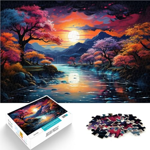 Puzzle für Erwachsene, 2000 Teile, japanische Bunte Flüsse, anspruchsvolles Spielspielzeug, Analyse und Logik, 70 x 100 cm, geeignet für Jugendliche ab 14 Jahren von SYUNFEI
