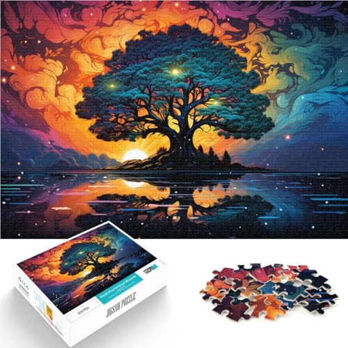 Puzzle für Erwachsene, 1000 Teile, majestätischer Baum, Familienunterhaltungsspielzeug, 38x52cm, für Teenager ab 14 Jahren von SYUNFEI