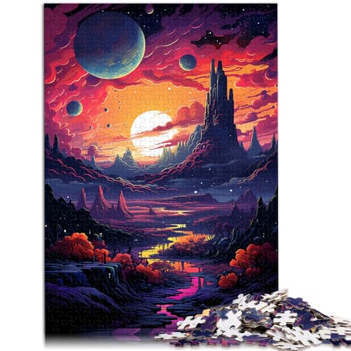 1000-teiliges Puzzle für Erwachsene, Neonlandschaft, Lernspielzeug, tolles, 26x38cm, für Teenager ab 14 Jahren von SYUNFEI
