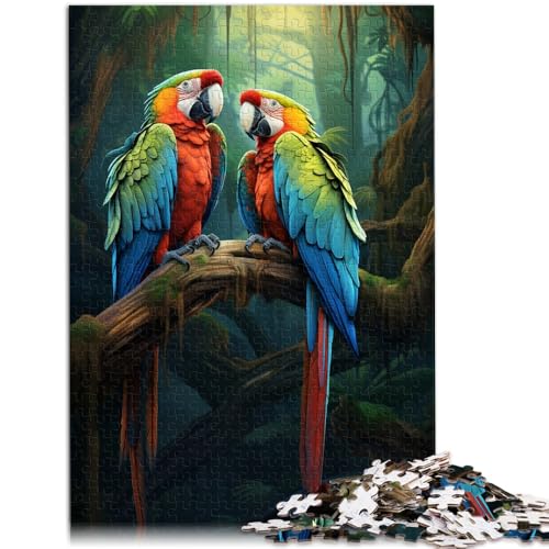 Puzzle für Erwachsene, 2000 Teile, Papageien-Dschungel, Stressabbau, anspruchsvoll zu vervollständigen, Aber lustig und humorvoll, 27,56 x 39,37 Zoll, für 14-Jährige von SYUNFEI