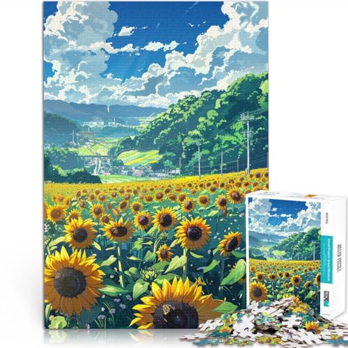 Puzzle für Erwachsene, 1000 Teile, Sonnenblumenfeld, Lernspielzeug, tolles, 49,7 x 75,9 cm, für Teenager ab 14 Jahren von SYUNFEI