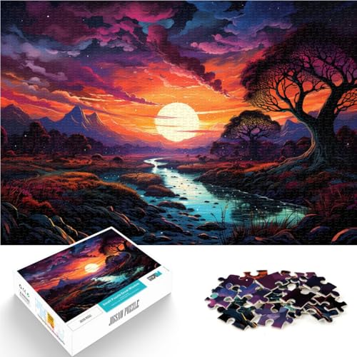 Puzzle für Erwachsene, 1000 Teile, Sonnenuntergangstour, Spielzeug für Familienunterhaltung, einzigartige Geburtstags, 14,96 x 20,47 Zoll von SYUNFEI
