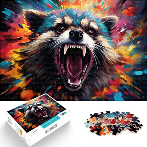 Puzzle für Erwachsene, 1000 Teile, Waschbär-Lernspielzeug, ganze Familie, 14,96 x 20,47 Zoll Puzzle für Erwachsene, 1000 Teile, Waschbär-Lernspielzeug, ganze Familie, 14,96 x 20,47 Zoll von SYUNFEI