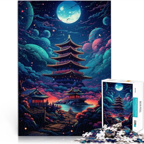 Puzzle für Erwachsene, 1000 Teile, Tempel, Japan, anspruchsvolles Spiel, Spielzeug, Geburtstagsgeschenk, Geschenke, Wandkunst, 50 x 75 cm, von SYUNFEI