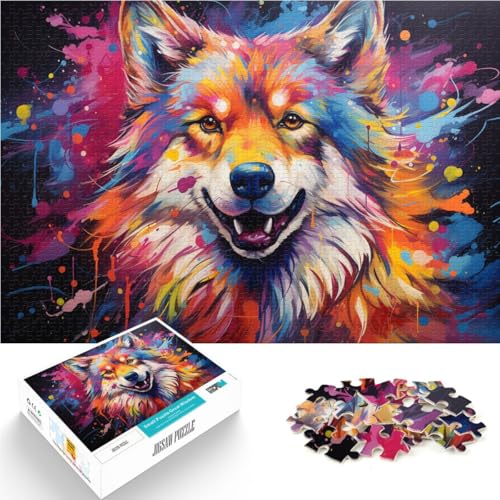 1000-teiliges Puzzle für Erwachsene mit einem Malamute-Hund, Lernspielzeug zur Heimdekoration,38x52cm, für Teenager ab 14 Jahren von SYUNFEI