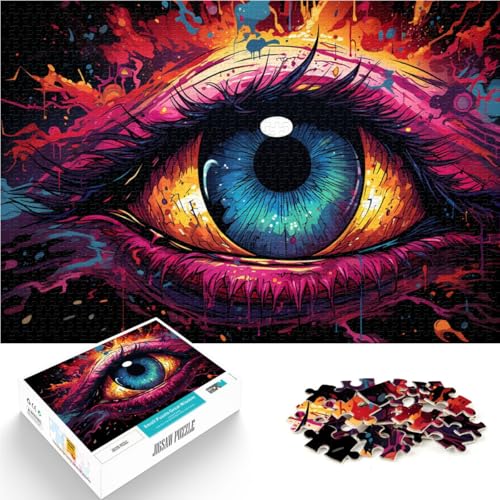 Puzzle für Erwachsene, 1000 Teile, Augen, Familienunterhaltungsspielzeug, geeignet als Schreibtischdekoration, 10,27 x 14,96 Zoll, für Jugendliche ab 14 Jahren von SYUNFEI