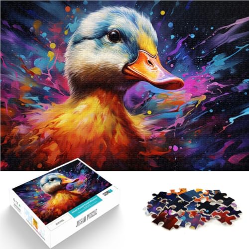 Puzzle für Erwachsene, 1000 Teile, Farbmalerei, Entenspielzeug, Denkspiel, anspruchsvolles Puzzlespiel und Familienspiel, 10,27 x 14,96 Zoll Puzzle für Erwachsene, 1000 Teile, Farbmalerei, Entenspielzeug, Denkspiel, anspruchsvolles Puzzlespiel und Familienspiel, 10,27 x 14,96 Zoll von SYUNFEI