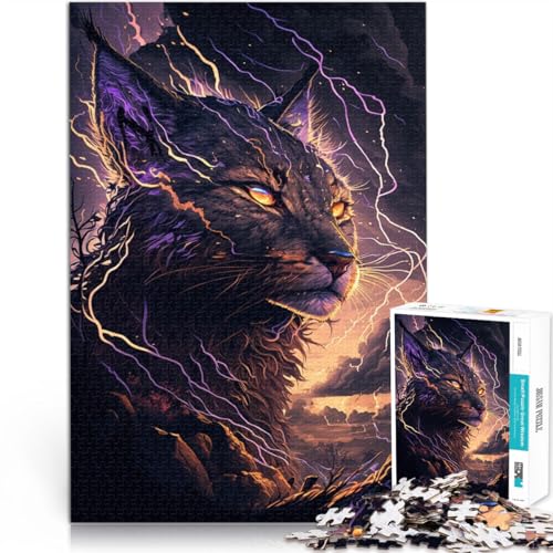 Puzzle für Erwachsene, 1000 Teile, Tier-Fantasie-Luchs, Spielzeug, Denkspiel, einzigartige Geburtstags, 50 x 75 cm, für Teenager ab 14 Jahren Puzzle für Erwachsene, 1000 Teile, Tier-Fantasie-Luchs, Spielzeug, Denkspiel, einzigartige Geburtstags, 50 x 75 cm, für Teenager ab 14 Jahren von SYUNFEI