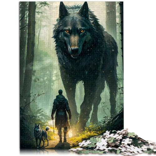 1000-teiliges Puzzle für Erwachsene, riesiger schwarzer Wolf, Spielzeug, Denkspiel, einzigartiges Geburtstags, 38x52cm, 1000-teiliges Puzzle für Erwachsene, riesiger schwarzer Wolf, Spielzeug, Denkspiel, einzigartiges Geburtstags, 38x52cm, von SYUNFEI