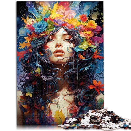 Puzzle für Erwachsene und Teenager, schöne Frau, 1000 Teile, für Erwachsene und Kinder, 50 x 75 cm, Holzbrett-Puzzle, anspruchsvolles Spiel von SYUNFEI