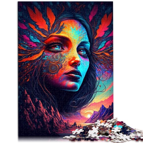 1000-teiliges Puzzle für Erwachsene, Psychedelic by Nature, Puzzle, Lernspiele, Lernspiel für Geburtstag, Weihnachten, 14,96 Zoll x 20,47 Zoll 1000-teiliges Puzzle für Erwachsene, Psychedelic by Nature, Puzzle, Lernspiele, Lernspiel für Geburtstag, Weihnachten, 14,96 Zoll x 20,47 Zoll von SYUNFEI