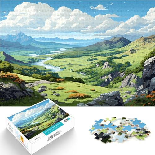 Puzzle für Erwachsene: Die grünen Hügel von Irera ausmalen, 1000 Teile, 50 x 75 cm, Holzbrettpuzzle, geeignet für Kinder ab 14 Jahren, Entspannungspuzzlespiele Puzzle für Erwachsene: Die grünen Hügel von Irera ausmalen, 1000 Teile, 50 x 75 cm, Holzbrettpuzzle, geeignet für Kinder ab 14 Jahren, Entspannungspuzzlespiele von SYUNFEI