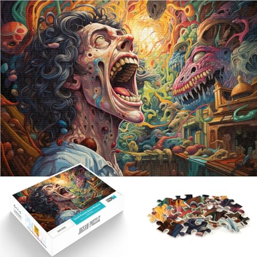 Puzzle für Erwachsene, 1000 Teile, „EIN Mann hält einen Totenkopf hoch“, Puzzlespiel, gutes Geschenk für die ganze Familie, 26x38cm, für Teenager ab 14 Jahren von SYUNFEI