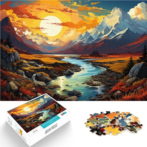 Puzzle für Erwachsene, 1000 Teile, Landschaftskunst-Puzzlespiel, Herausforderung für die Gehirnintelligenz, süchtig machendes Spielzeug, 26x38cm, für Teenager ab 14 Jahren von SYUNFEI