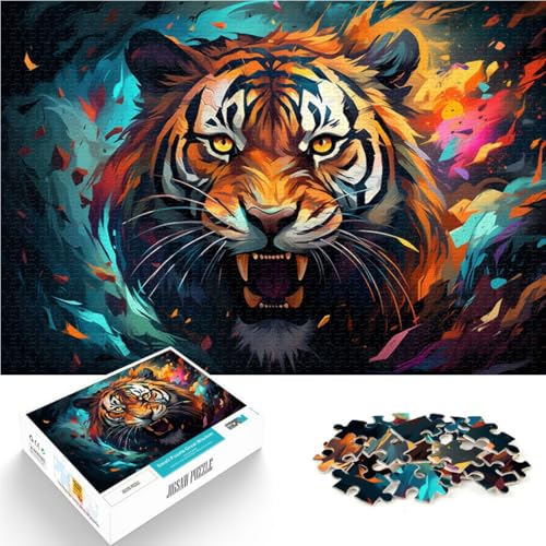 Puzzle für Fantasy Wilder Tiger, 2000 Teile, Puzzle-Spiel, 70 x 100 cm, graue Kartenpuzzles für 14-Jährige als Geschenk für die ganze Familie und die von SYUNFEI