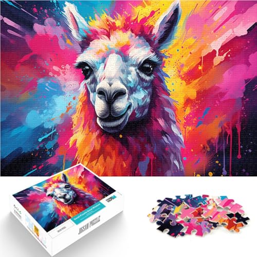 Puzzle 1000 Teile für Erwachsene Alpaka Puzzle Lernspiele ganze Familie38x52cm für Teenager ab 14 Jahren von SYUNFEI