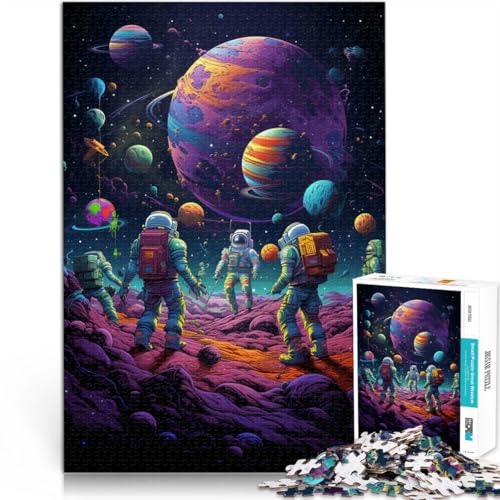 Puzzle 2000 Teile für Erwachsene, Astronauten Spielen Basketball, Puzzle, praktisches Spiel, perfekte Dekoration, 27,56 x 39,37 Zoll, für Teenager ab 14 Jahren von SYUNFEI