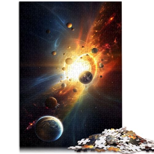 Puzzle 2000 Teile für Erwachsene Beginn des Sonnensystems Denkspiel Weihnachtswunschliste mit Weihnachtsmann 70 x 100 cm für 14-Jährige von SYUNFEI