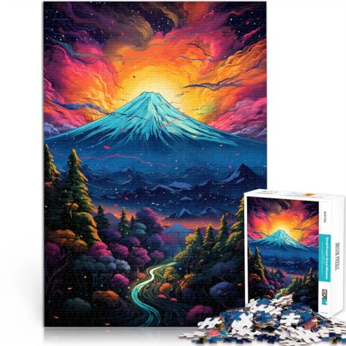 Puzzle für Kinder, Berg Fuji, für Erwachsene, 1000 Teile, Puzzle, 50 x 75 cm, Holzbrettpuzzle, geeignet für Erwachsene und Jugendliche ab 14 Jahren, tolles Geschenk für Erwachsene von SYUNFEI