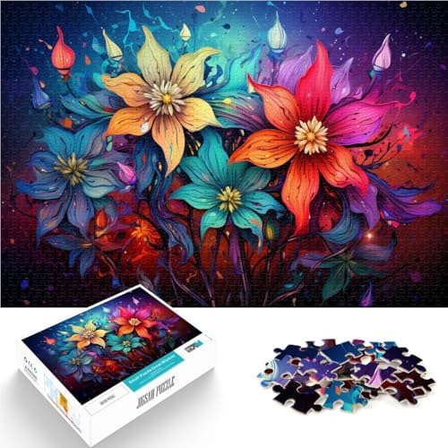 Puzzle 2000 Teile für Erwachsene, Bunte Blumen, Puzzle-Wanddekoration, stärkt die Liebe zwischen Paaren, 70 x 100 cm, für Jugendliche ab 14 Jahren von SYUNFEI