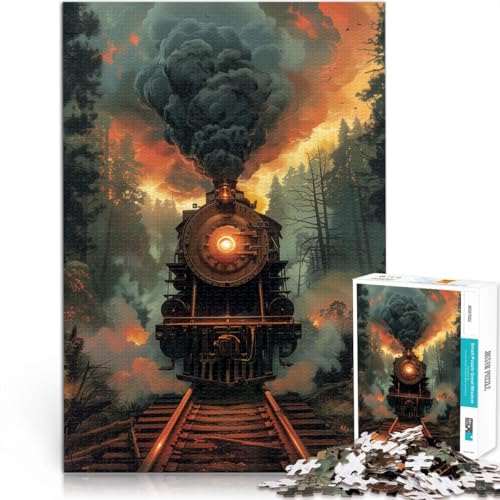 Puzzle 1000 Teile für Erwachsene Dampfzüge Denkspiel ganze Familie 10,27 Zoll x 14,96 Zoll für Teenager ab 14 Jahren Puzzle 1000 Teile für Erwachsene Dampfzüge Denkspiel ganze Familie 10,27 Zoll x 14,96 Zoll für Teenager ab 14 Jahren von SYUNFEI