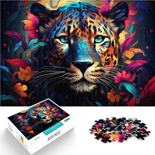 Puzzle 2000 Teile für Erwachsene, Bunter Dschungelleopard, Denksportspiel, Lernspiel für Geburtstag, Weihnachten, 70 x 100 cm von SYUNFEI