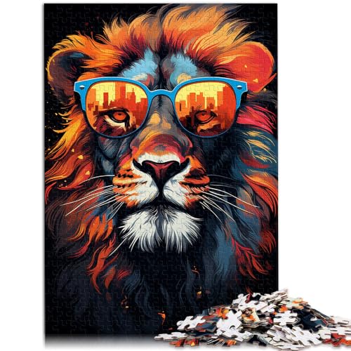 1000-teiliges Puzzle für Erwachsene, Fantasy-Brillenlöwe, Spielspielzeug, 26x38cm, für Teenager ab 14 Jahren von SYUNFEI