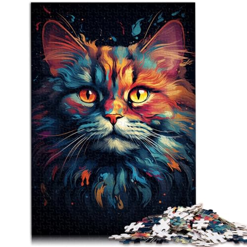 1000-teiliges Puzzle für Erwachsene, farbenfrohe Fantasiekatze, Lernspiel, herausforderndes Spielzeug, tolle Geschenke und Spielzeuge, 26x38cm, für Teenager ab 14 Jahren 1000-teiliges Puzzle für Erwachsene, farbenfrohe Fantasiekatze, Lernspiel, herausforderndes Spielzeug, tolle Geschenke und Spielzeuge, 26x38cm, für Teenager ab 14 Jahren von SYUNFEI