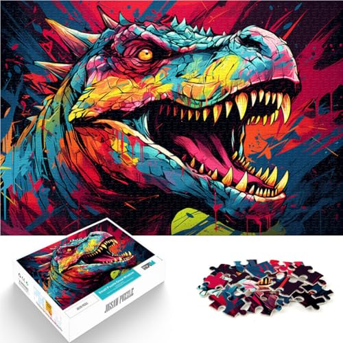 1000-teiliges Puzzle für Erwachsene, Farbiger Dinosaurier, Lernpuzzle, Familienspiel, 26 x 38cm, stärkt die Liebe zwischen Paaren 1000-teiliges Puzzle für Erwachsene, Farbiger Dinosaurier, Lernpuzzle, Familienspiel, 26 x 38cm, stärkt die Liebe zwischen Paaren von SYUNFEI